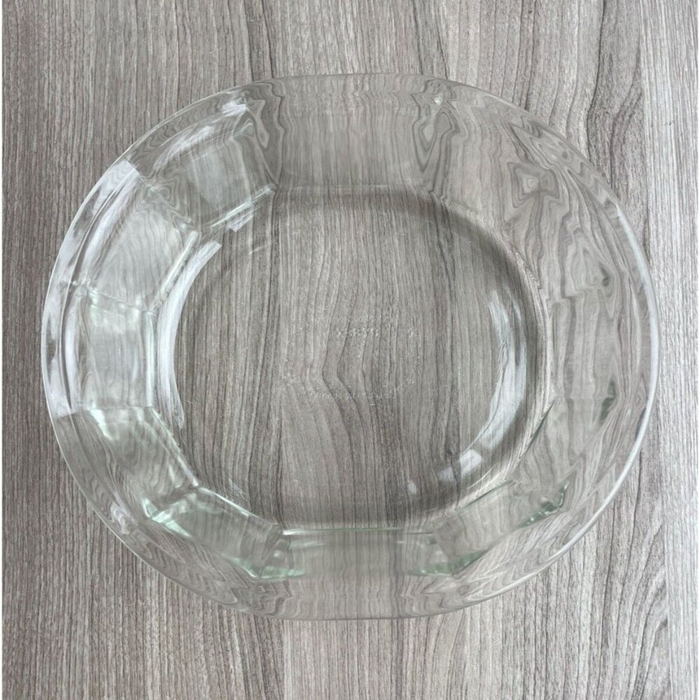 Pyrex 804-B Vintage Clear Oval Paneled Glass Sides Casserole Baking Dish 804-B